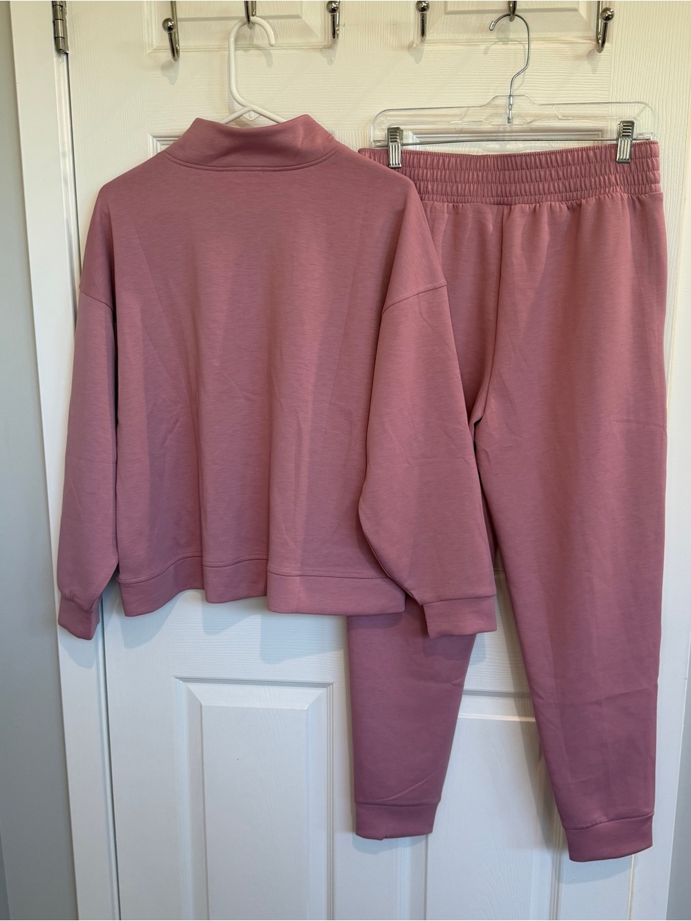 Zenana Scuba Half Zip Pullover and Jogger Set - Picture 4 of 6